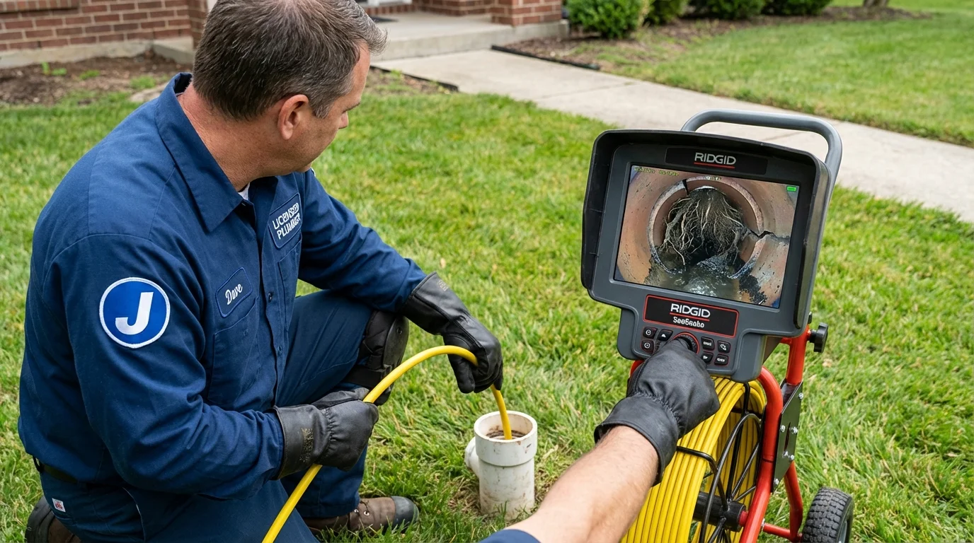 Sewer camera inspection being performed by Johns Plumbing LLC in Millbrook